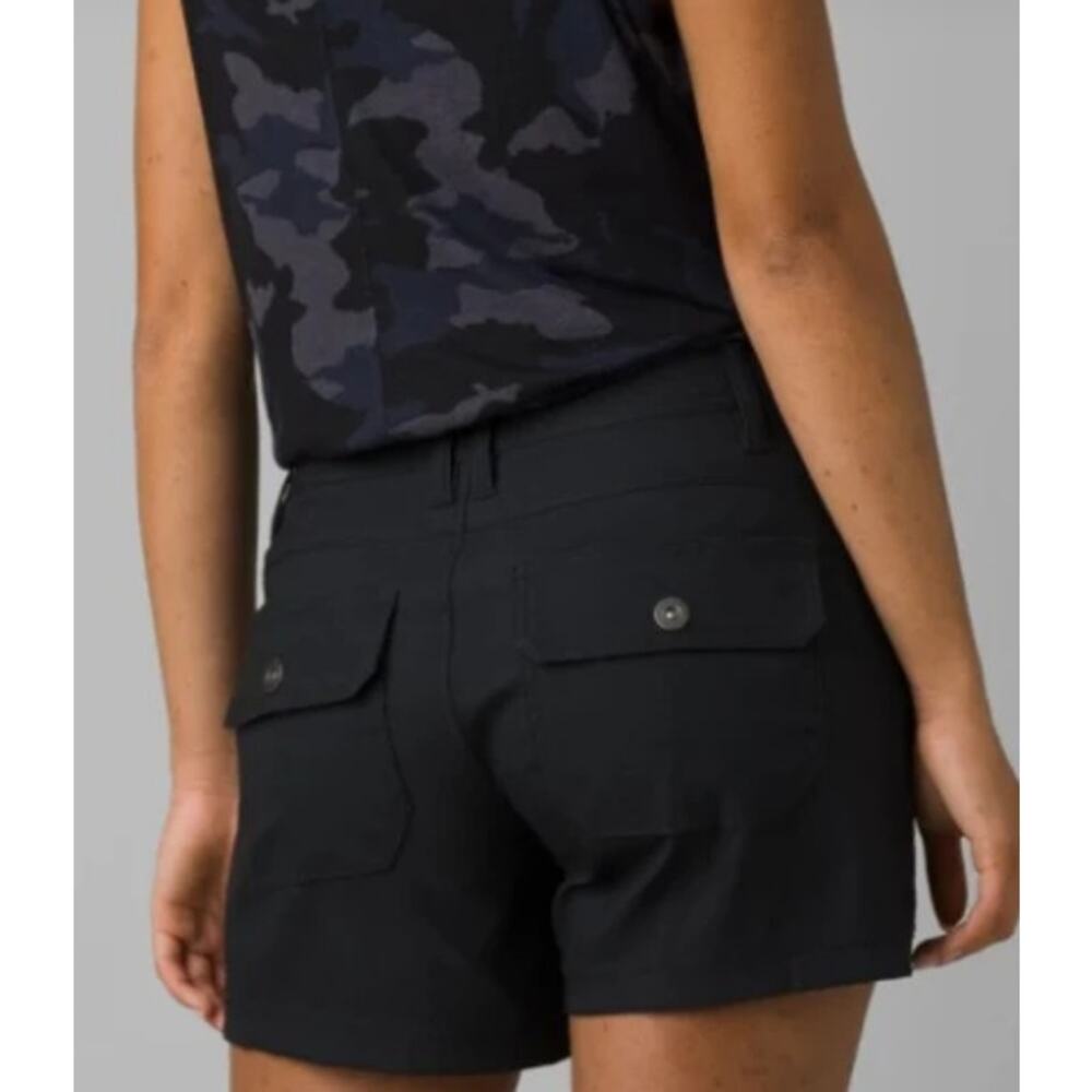 Prana Women's Halle II Hiking Shorts, Black, Gorpcore Outdoors, Size 16 - Picture 2 of 8